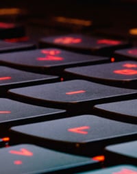 Close-up of computer keyboard keys